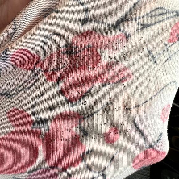 Pink‎ Floral Lace Trim Babydoll Top Y2K 2000s Fairycore Coquette XL - Picture 3 of 6